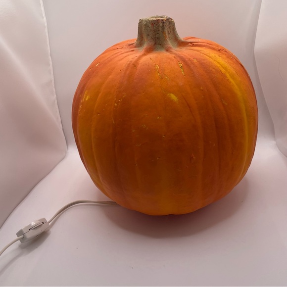 Vintage 1993 Trendmasters Light Up Lighted Pumpkin Jack O Lantern Foam Mold - Picture 3 of 8